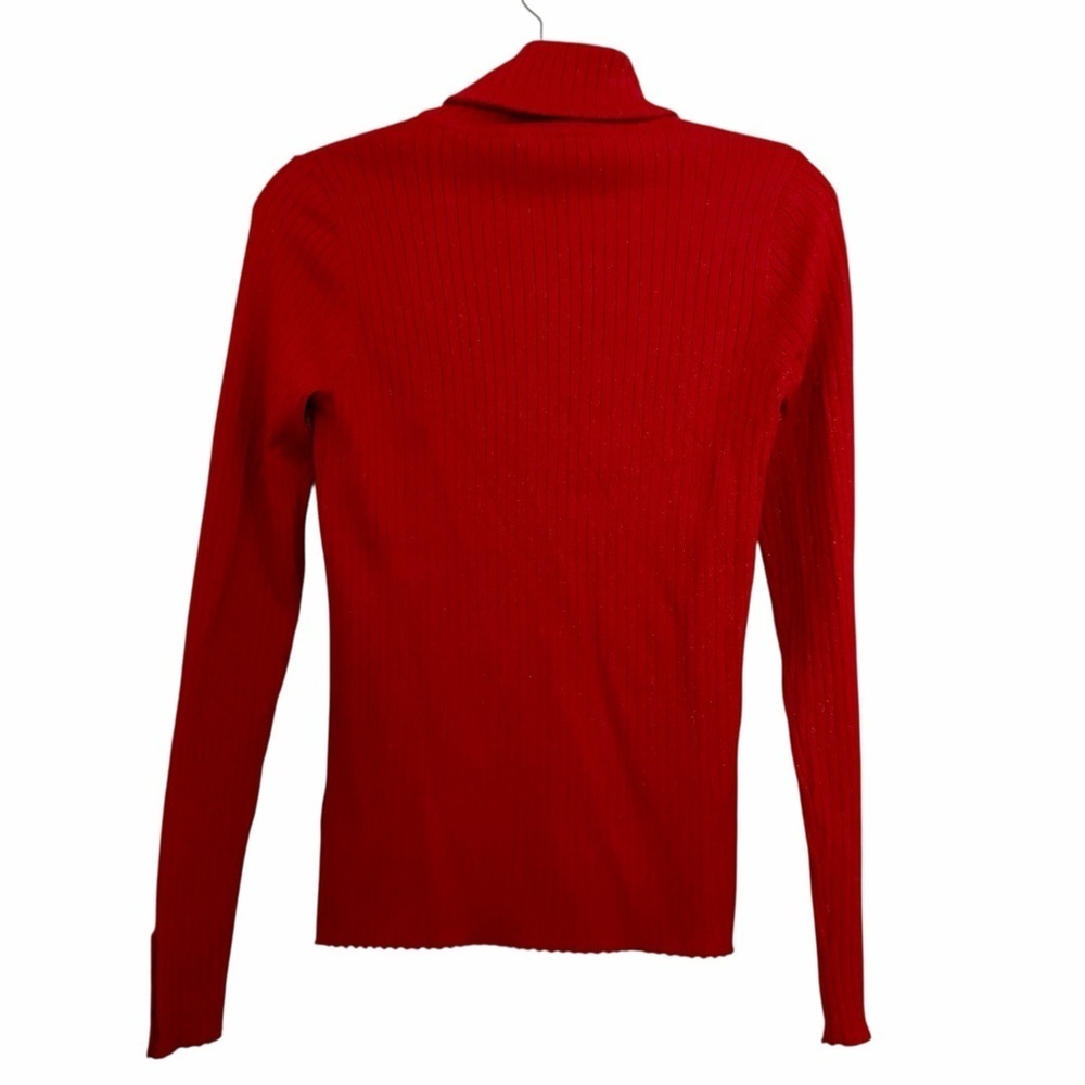 J. McLaughlin Vibrant Red Turtleneck Sweater Size Medium